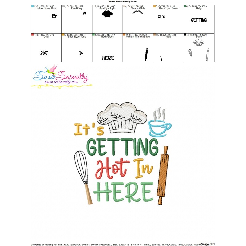 It S Getting Hot In Here Embroidery Design Pattern