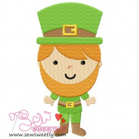 St. Patrick's Day Boy Embroidery Design Pattern-1