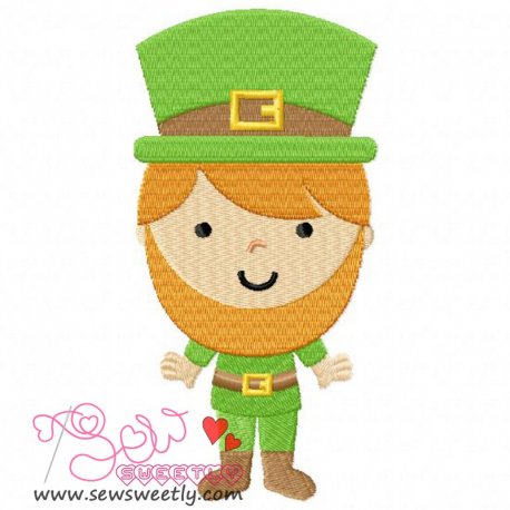 St. Patrick's Day Boy Embroidery Design- 1
