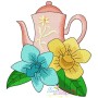 Teapot And Flowers Embroidery Design Bundle-9