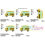 School Bus-2 Embroidery Design Pattern-2