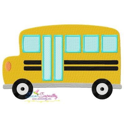 School Bus-2 Embroidery Design Pattern-1