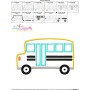 School Bus-2 Applique Design Pattern-3
