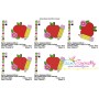 Apple Pencil Flower-2 Embroidery Design Pattern-2
