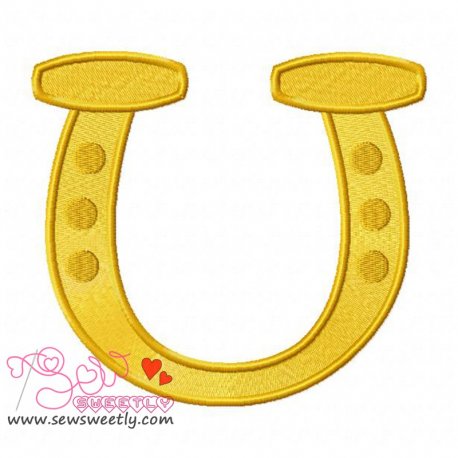 St. Patrick's Day Good Luck Horseshoe Embroidery Design Pattern-1