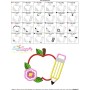Apple Pencil Flower-2 Applique Design Pattern-3