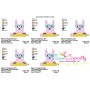 Llama Glasses Pencil Embroidery Design Pattern-2