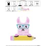 Llama Glasses Pencil Embroidery Design Pattern-3
