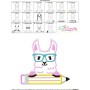 Llama Glasses Pencil Applique Design Pattern-3