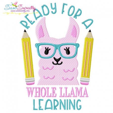 Ready For a Whole Llama Learning Embroidery Design Pattern-1