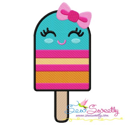Girl Popsicle Embroidery Design Pattern-1