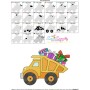 Birthday Gifts Dump Truck Embroidery Design Pattern-3