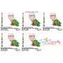 Watermelon Juice Glass Embroidery Design Pattern-2