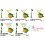 Mango Juice Glass Embroidery Design Pattern-2