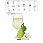 Pear Juice Glass Embroidery Design Pattern-3