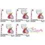 Dragon Fruit (Pitaya) Juice Glass Embroidery Design Pattern-2