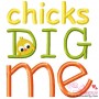 Chicks Dig Me Embroidery Design Pattern-2