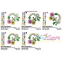 Bee Flowers And Rainbow-8 Embroidery Design Pattern-2