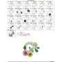 Bee Flowers And Rainbow-8 Embroidery Design Pattern-3