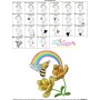 Bee Flowers And Rainbow-6 Embroidery Design Pattern-3
