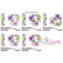 Bee Flowers And Rainbow-5 Embroidery Design Pattern-2