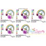 Bee Flowers And Rainbow-4 Embroidery Design Pattern-2