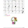 Bee Flowers And Rainbow-3 Embroidery Design Pattern-3