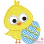 Easter Chick With Egg Applique Design Pattern-3
