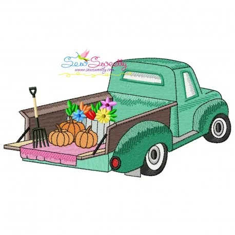 Farmer Truck-4 Embroidery Design Pattern-1