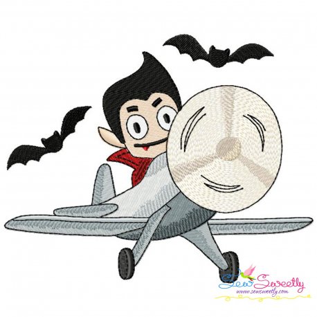 Halloween Aircraft-10 Embroidery Design Pattern-1