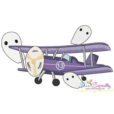 Free Halloween Aircraft-9 Embroidery Design Pattern-1