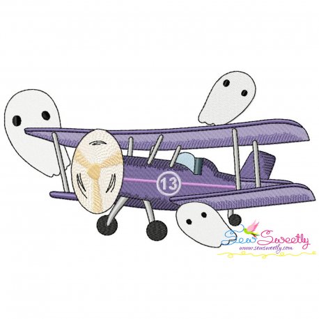 Halloween Aircraft-9 Embroidery Design Pattern-1