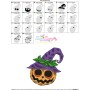 Halloween Pumpkin Hat Embroidery Design Pattern-3