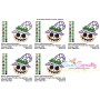 Halloween Pumpkin Hat Applique Design Pattern-2