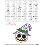 Halloween Pumpkin Hat Applique Design Pattern-3