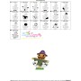 Halloween Pumpkin Scarecrow And Ghosts Embroidery Design Pattern-3
