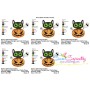 Halloween Pumpkin And Cat Embroidery Design Pattern-2
