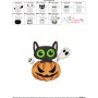 Halloween Pumpkin And Cat Embroidery Design Pattern-3