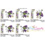 Cute Halloween Witch And Broom Embroidery Design Pattern-2