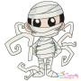 Halloween Mummy Embroidery Design Pattern-1