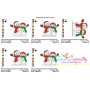 Christmas Snowman Couple Embroidery Design Pattern-2