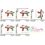 Christmas Snowman Couple Applique Design Pattern-2