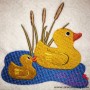 Duck Mom And Baby Embroidery Design Pattern-2