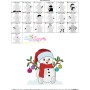 Christmas Snowman Ornaments Embroidery Design Pattern-3