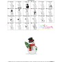 Snowman And Christmas Tree Embroidery Design Pattern-3