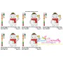 Snowman And Christmas Bell Embroidery Design Pattern-2