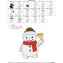 Snowman And Christmas Bell Embroidery Design Pattern-3