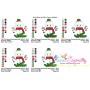 Christmas Snowman And Holly Leaves Applique Design Pattern-2