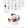 Christmas Snowman Stockings Embroidery Design Pattern-3