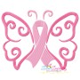 Breast Cancer Awareness Butterfly Embroidery Design Pattern-1